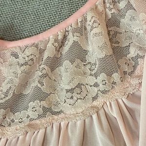 Pale Pink Lace Nightshirt - Vintage